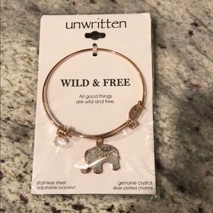 Rose gold elephant bracelet